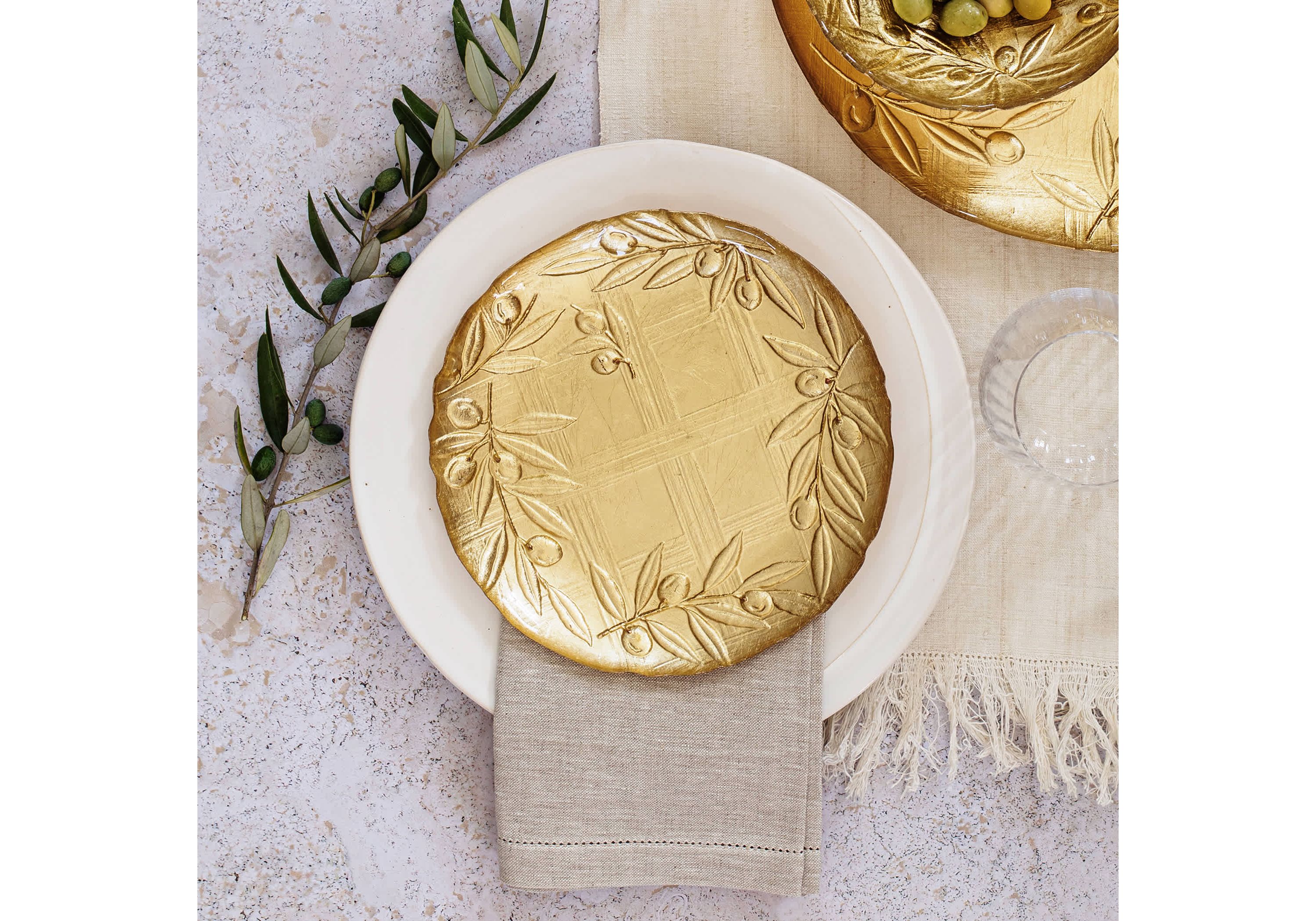 Moon Glass Olive Salad Plate