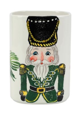 Vietri Nutcrackers Utensil Holder, Green