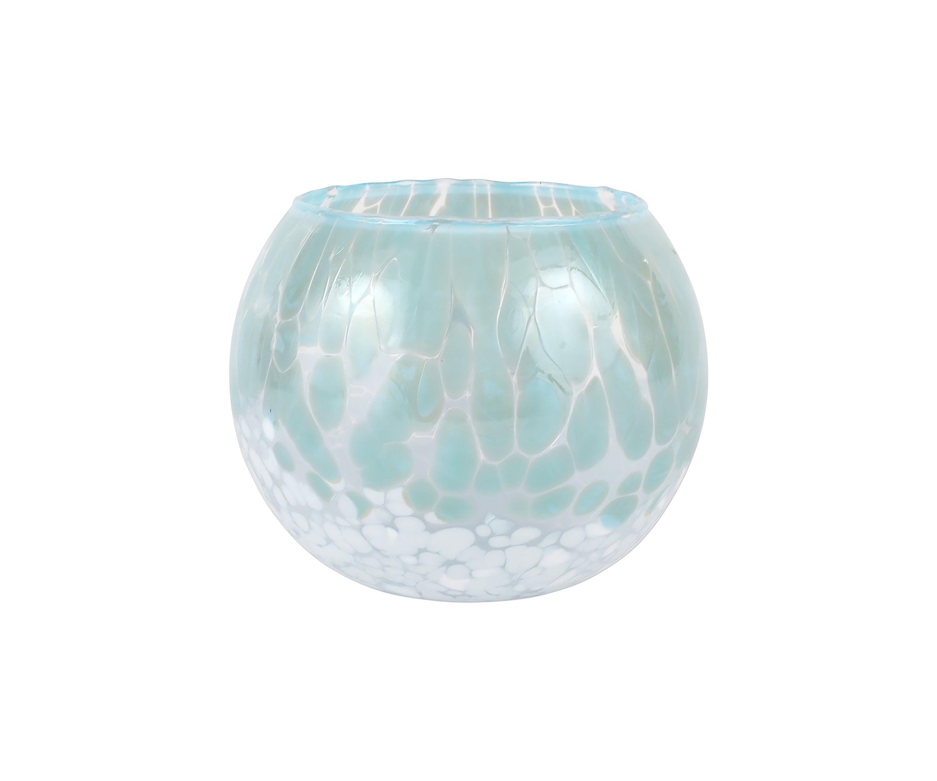 Nuvola Light Blue and White Small Round Vase