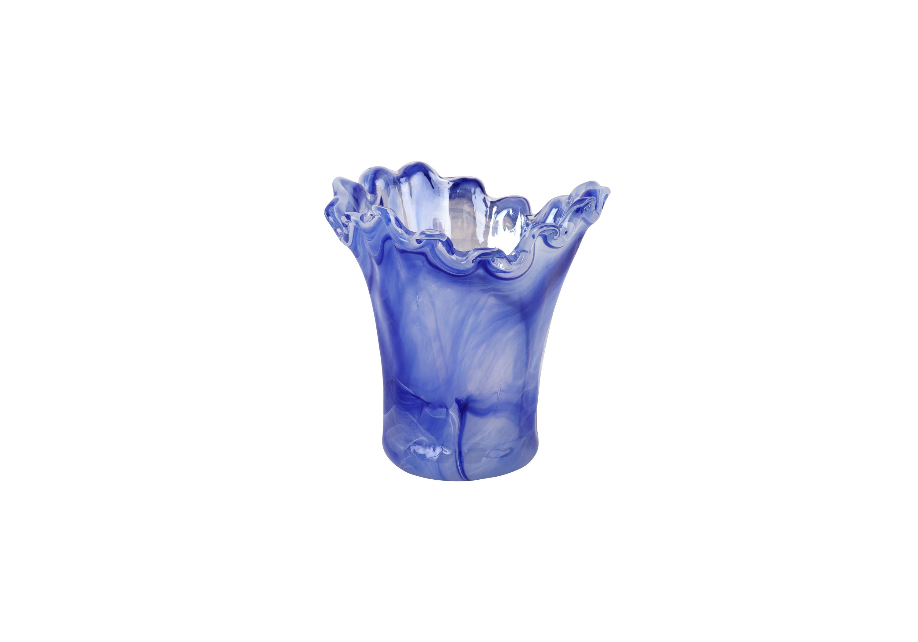 Onda Glass Cobalt Short Vase