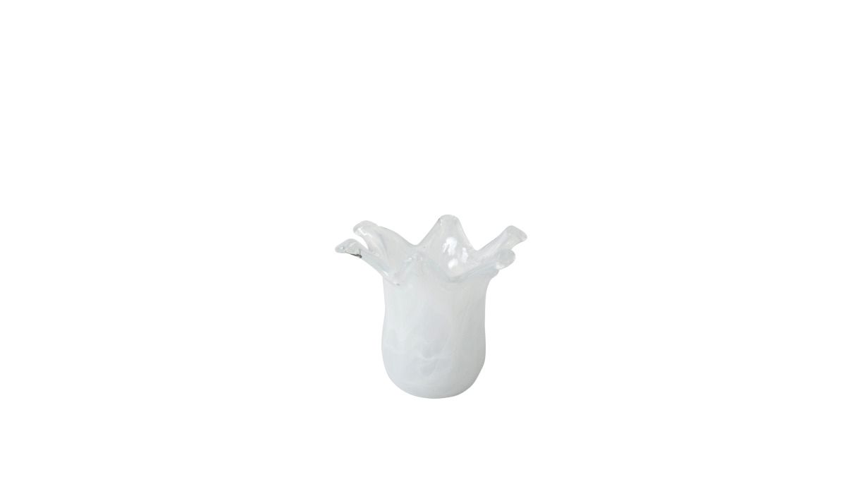 Onda Glass White Petite Vase