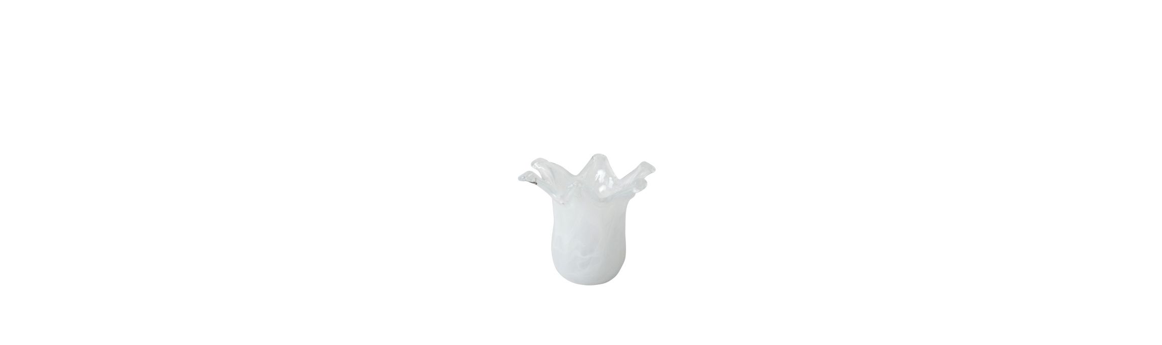 Onda Glass White Petite Vase
