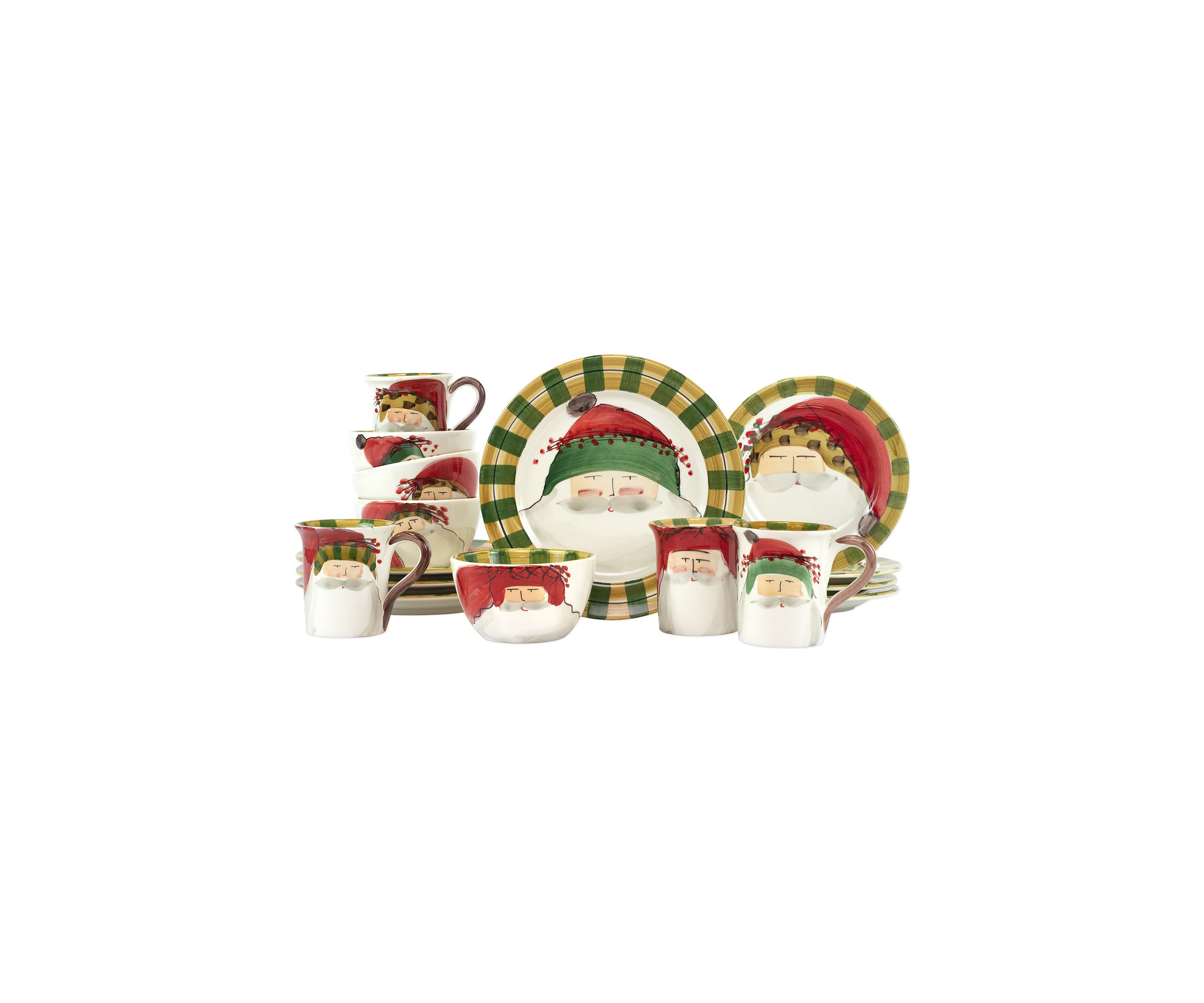 Old St. Nick Assorted Sixteen-Piece Place Setting