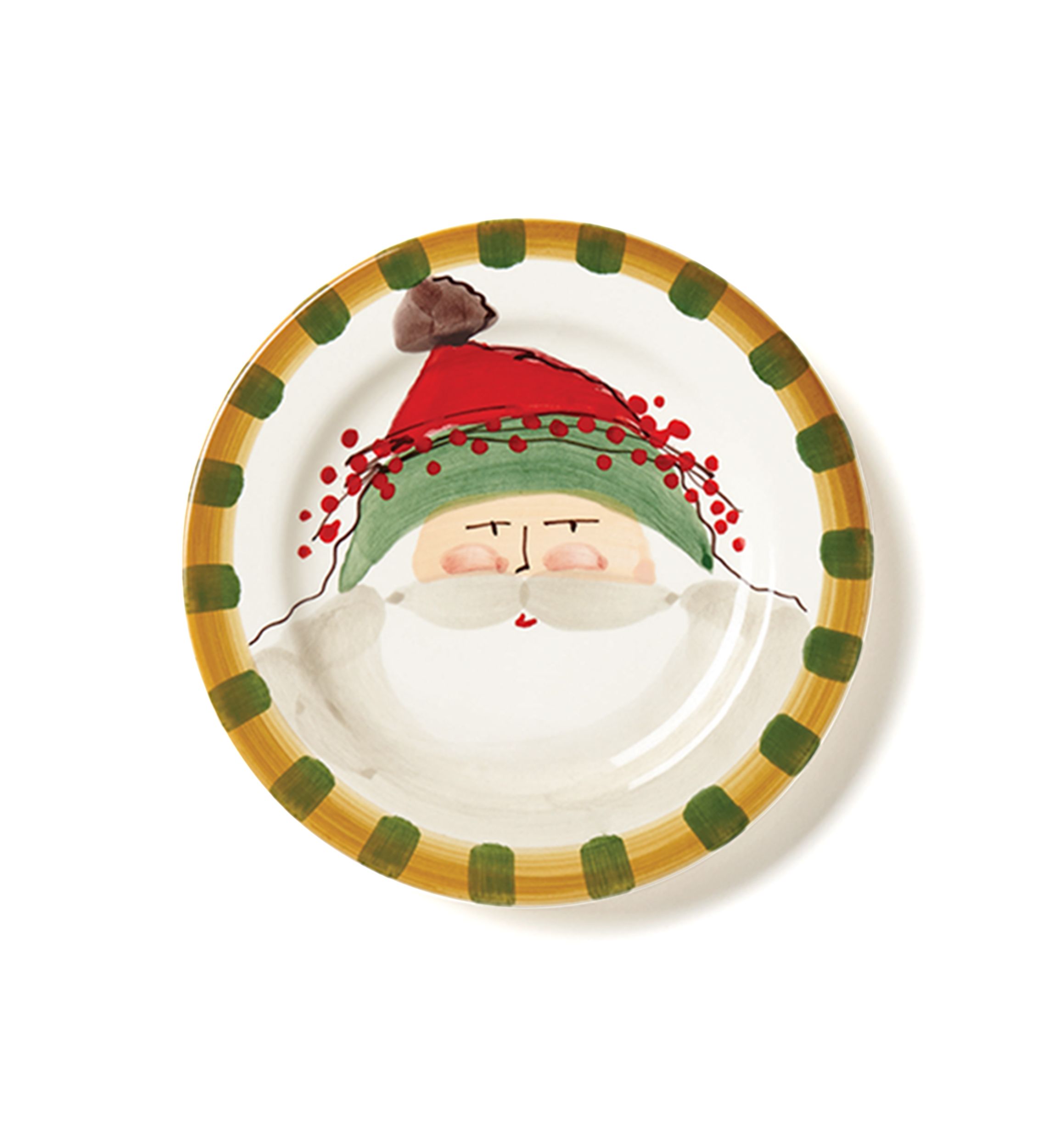 Green Hat Round Salad Plate