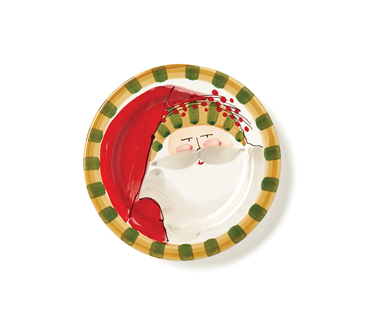 Striped Hat Round Salad Plate