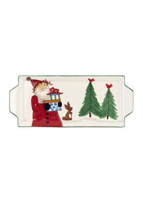 Old St. Nick Handled Rectangular Platter