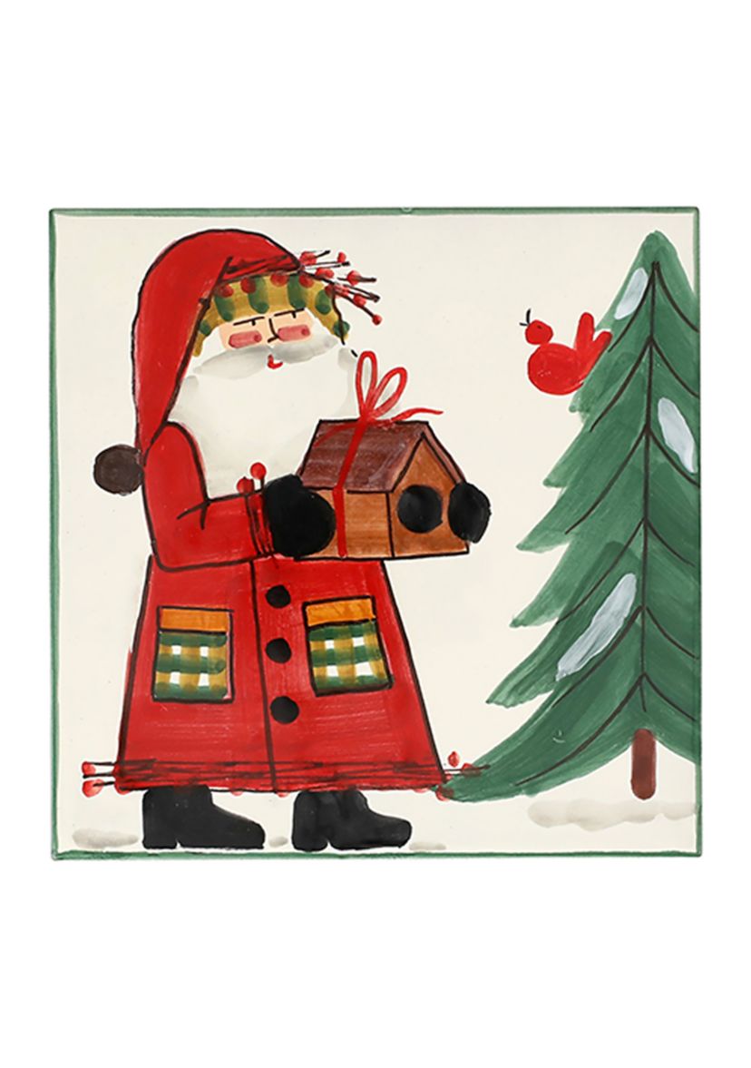 Old St. Nick Trivet with Bird House