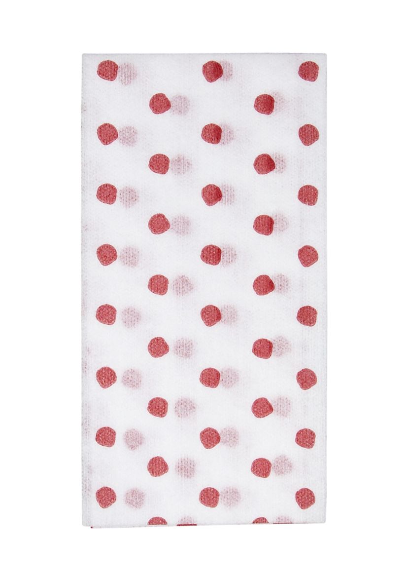 Papersoft Napkins Dot Red Guest Towels - Pack of 20