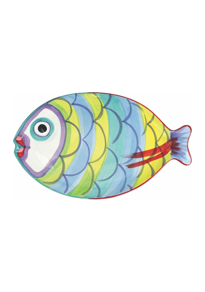 Pesci Colorati Figural Fish Platter