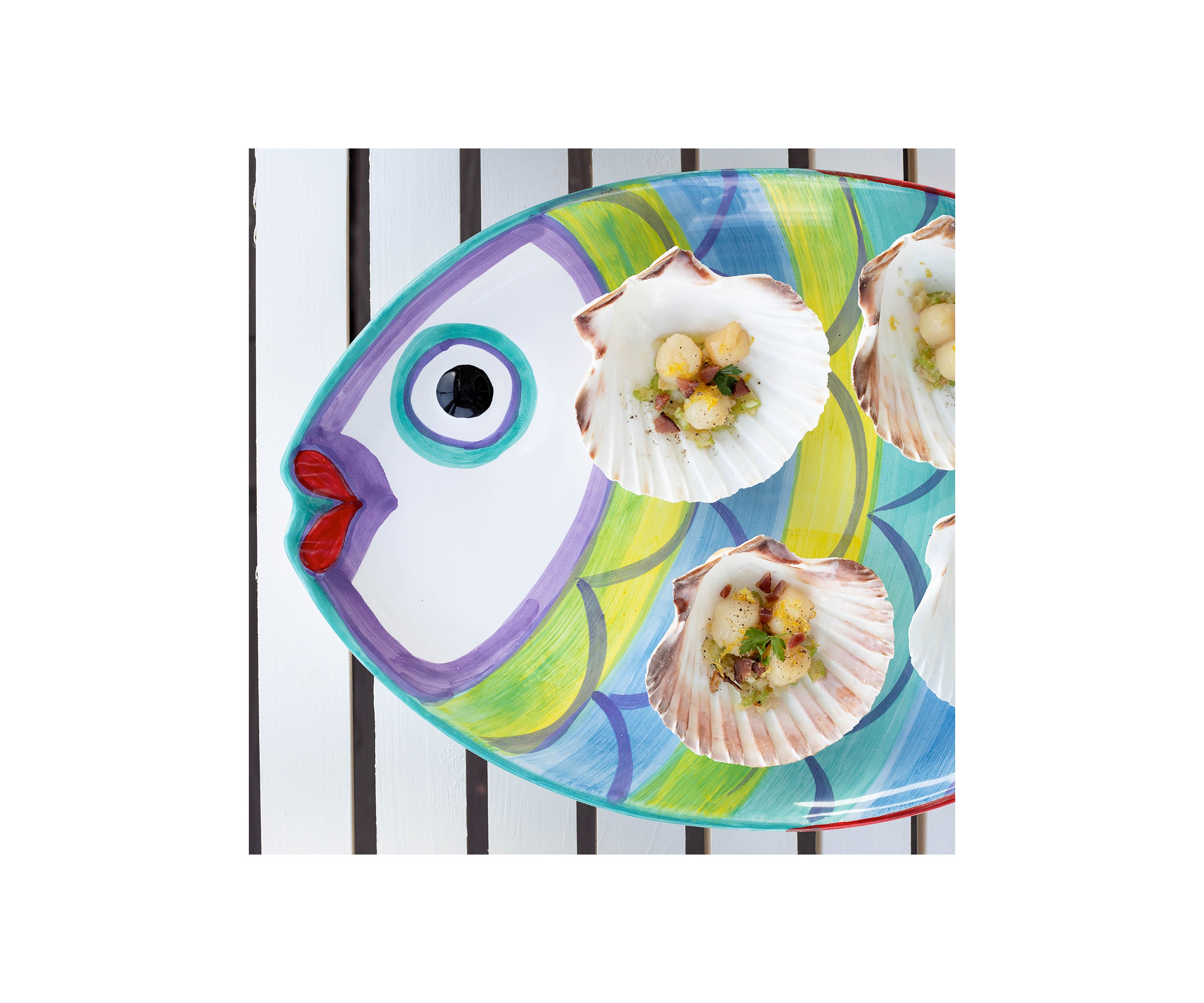 Pesci Colorati Figural Fish Platter