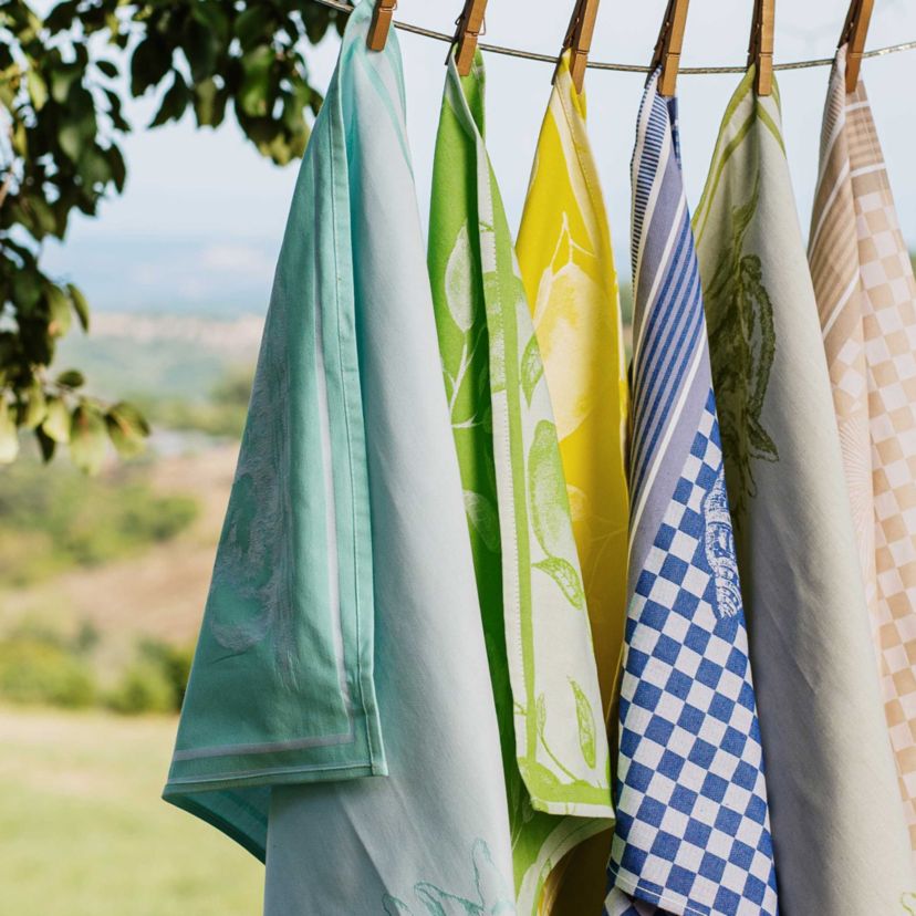 Strofinaccio Green Lemons Dish Towels - Set of 2