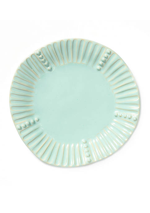 Vietri Incanto Stone Aqua Stripe Salad Plate
