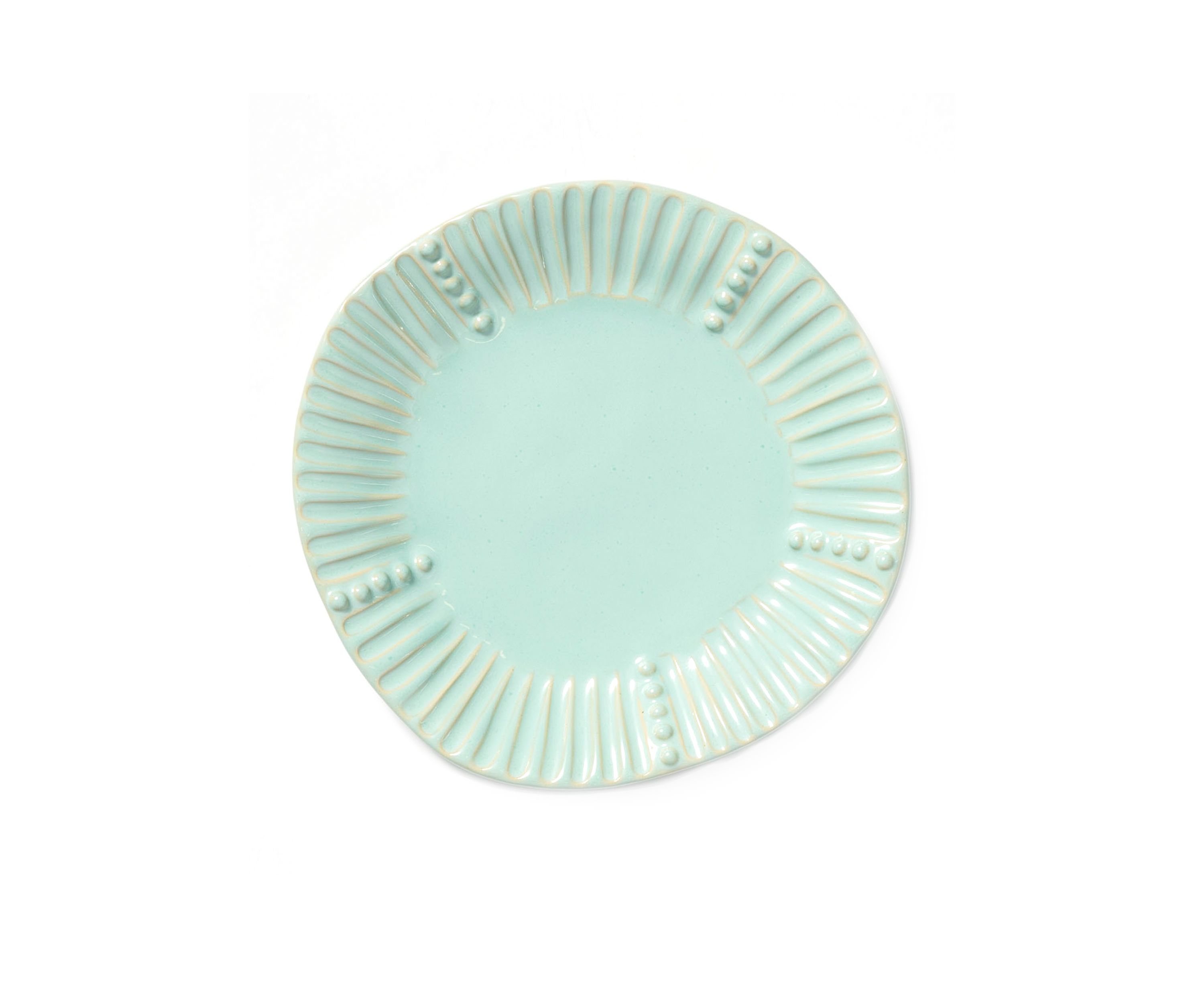 Incanto Stone Aqua Stripe Salad Plate