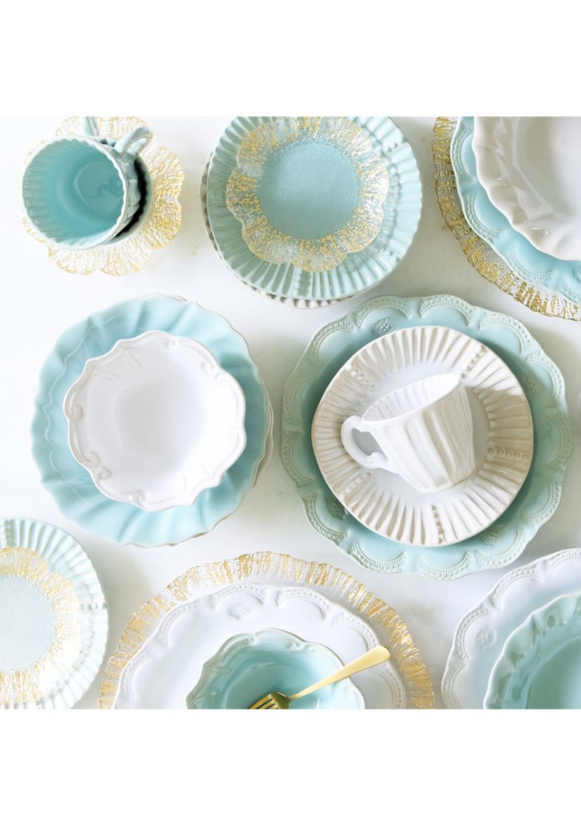 Incanto Stone Aqua Lace Salad Plate