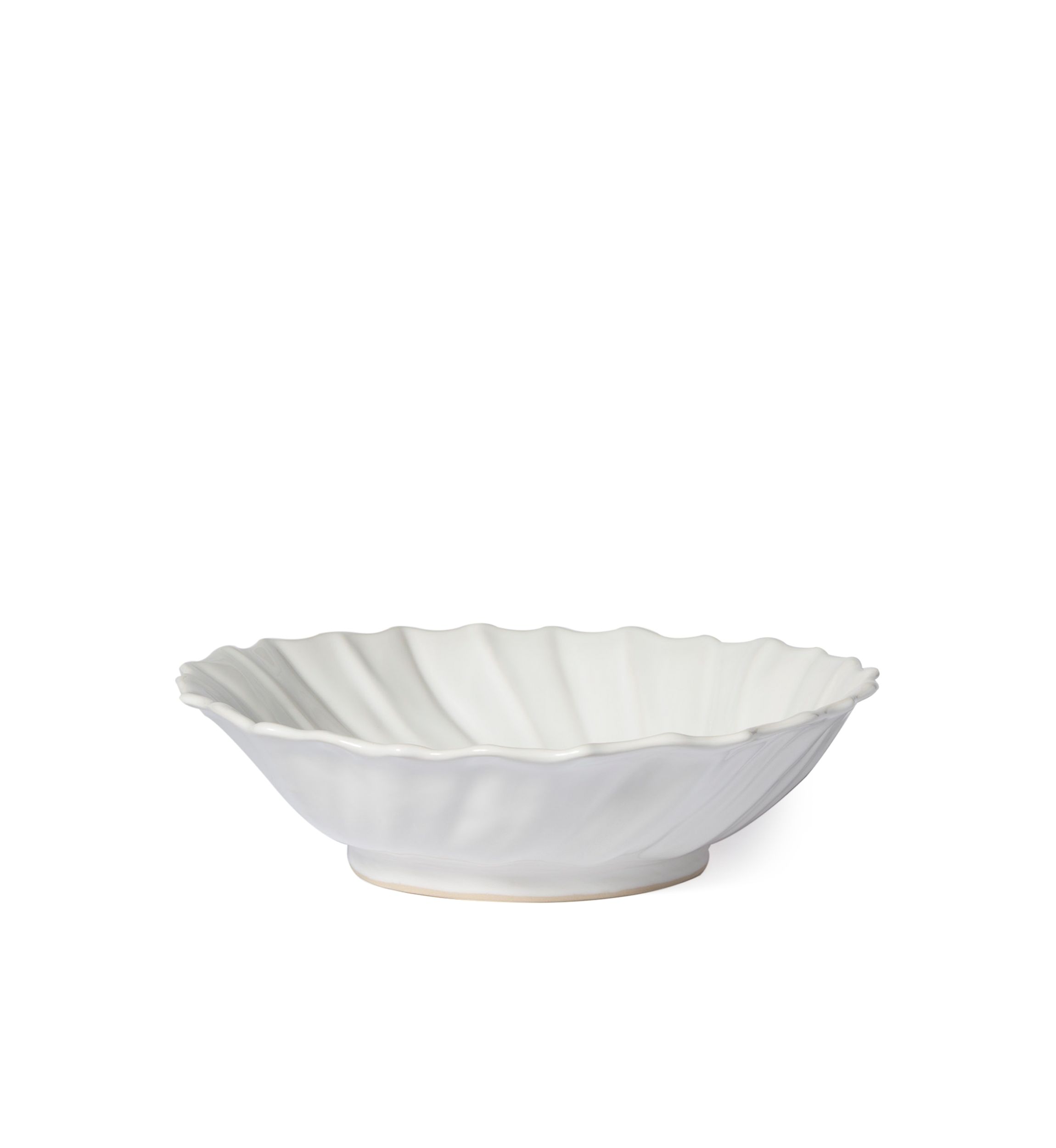 Incanto Stone White Ruffle Large Bowl