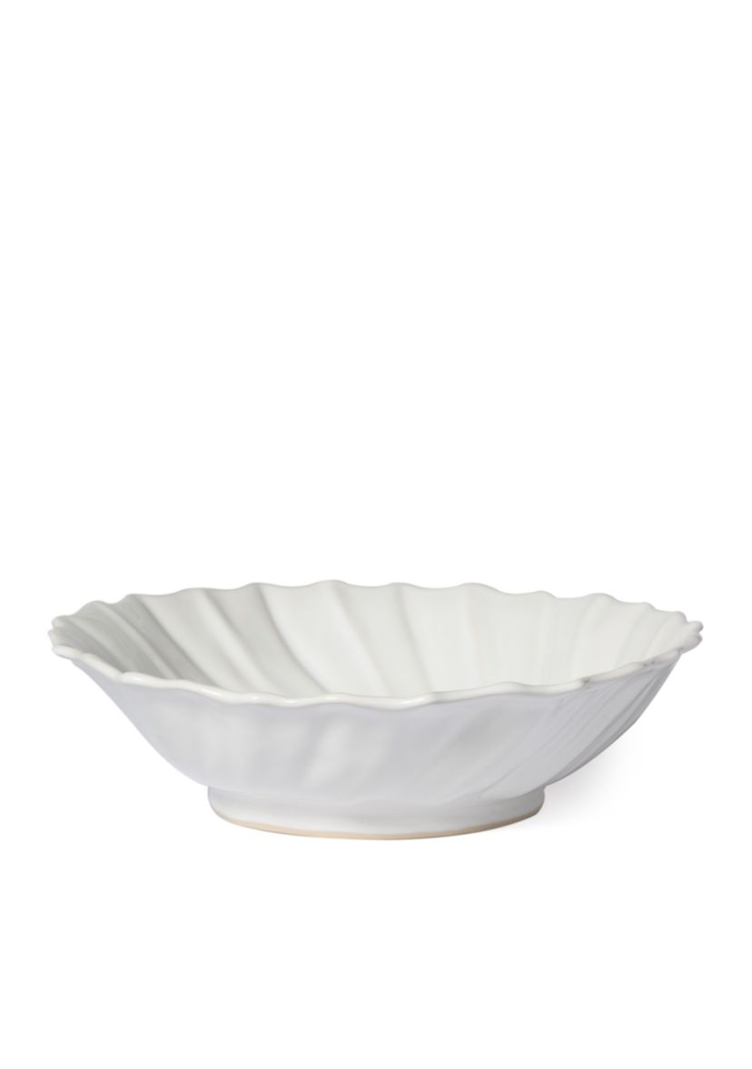 Incanto Stone White Ruffle Large Bowl