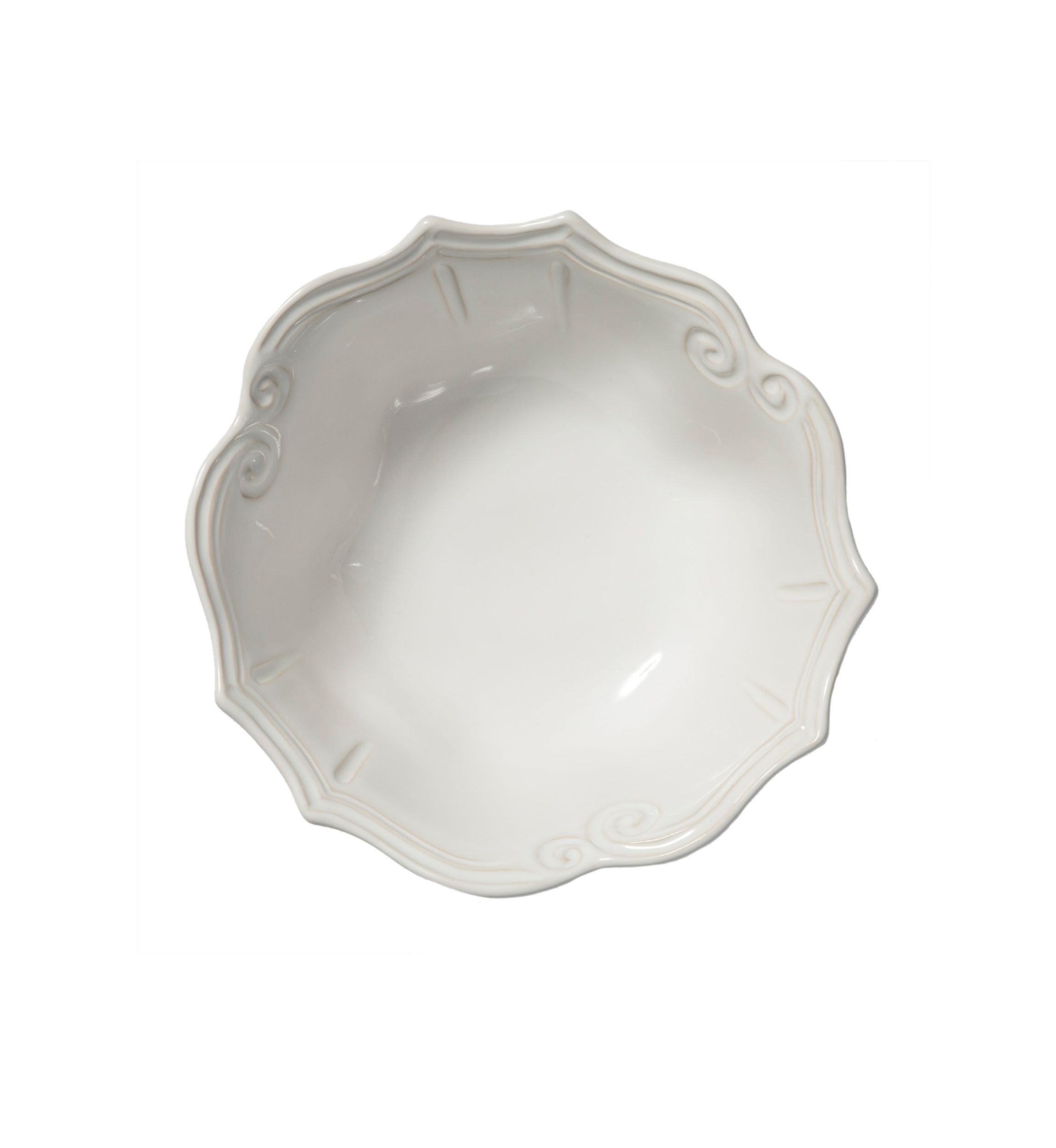 Incanto Stone White Baroque Medium Serving Bowl