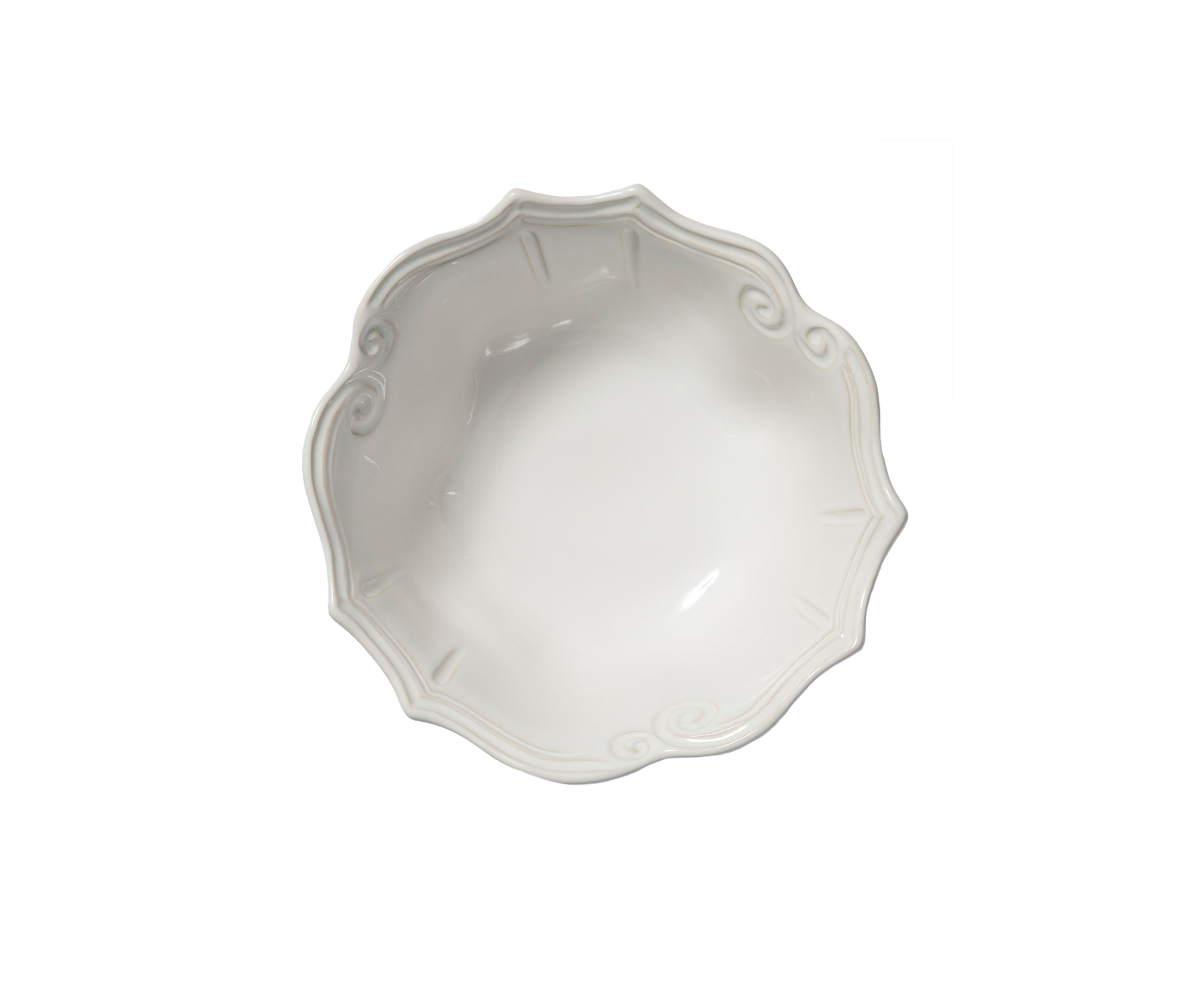 Incanto Stone White Baroque Medium Serving Bowl