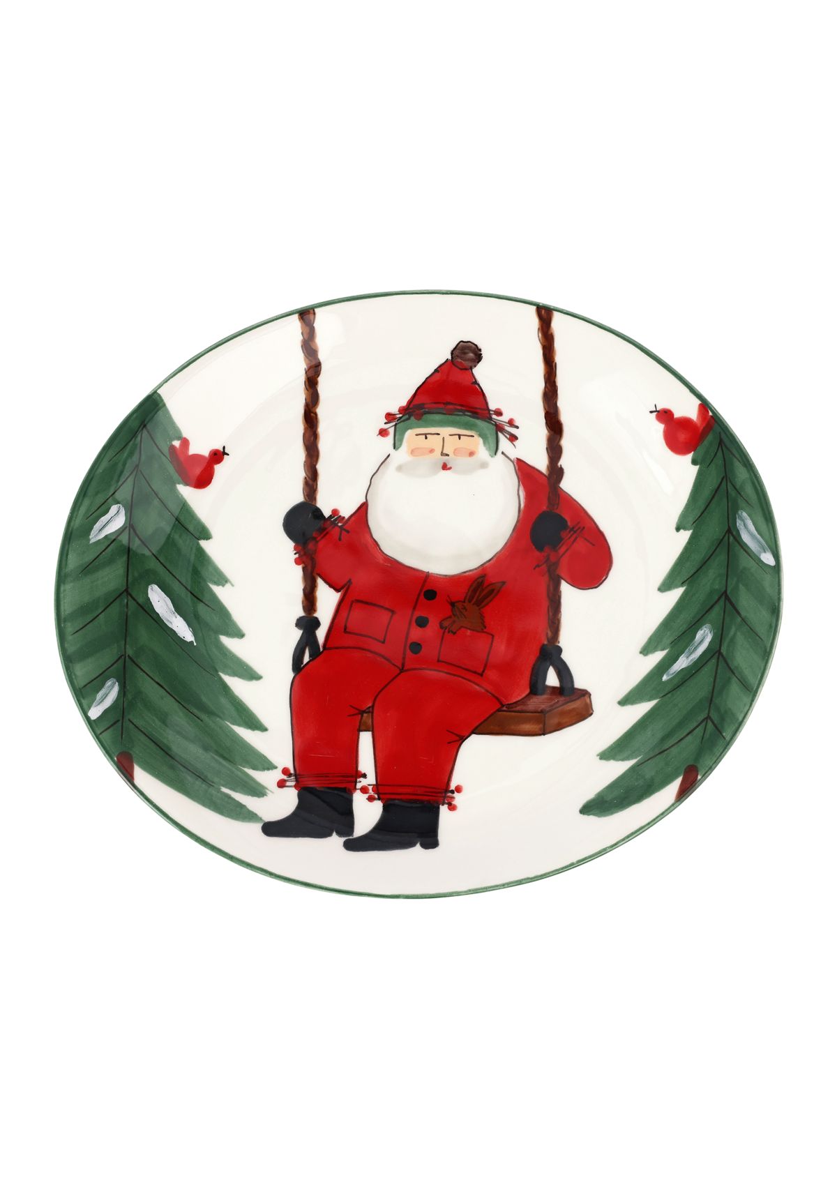 Old St. Nick Belk Oval Swing Platter