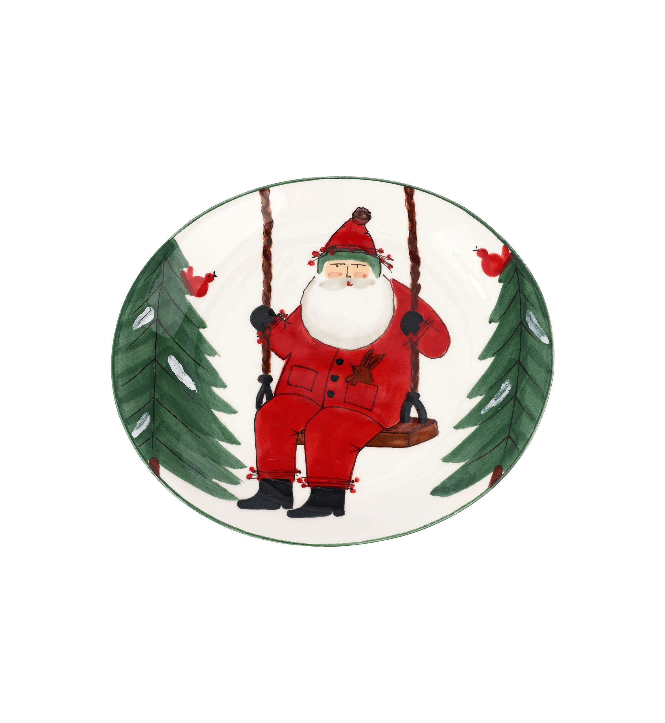 Old St. Nick Belk Oval Swing Platter