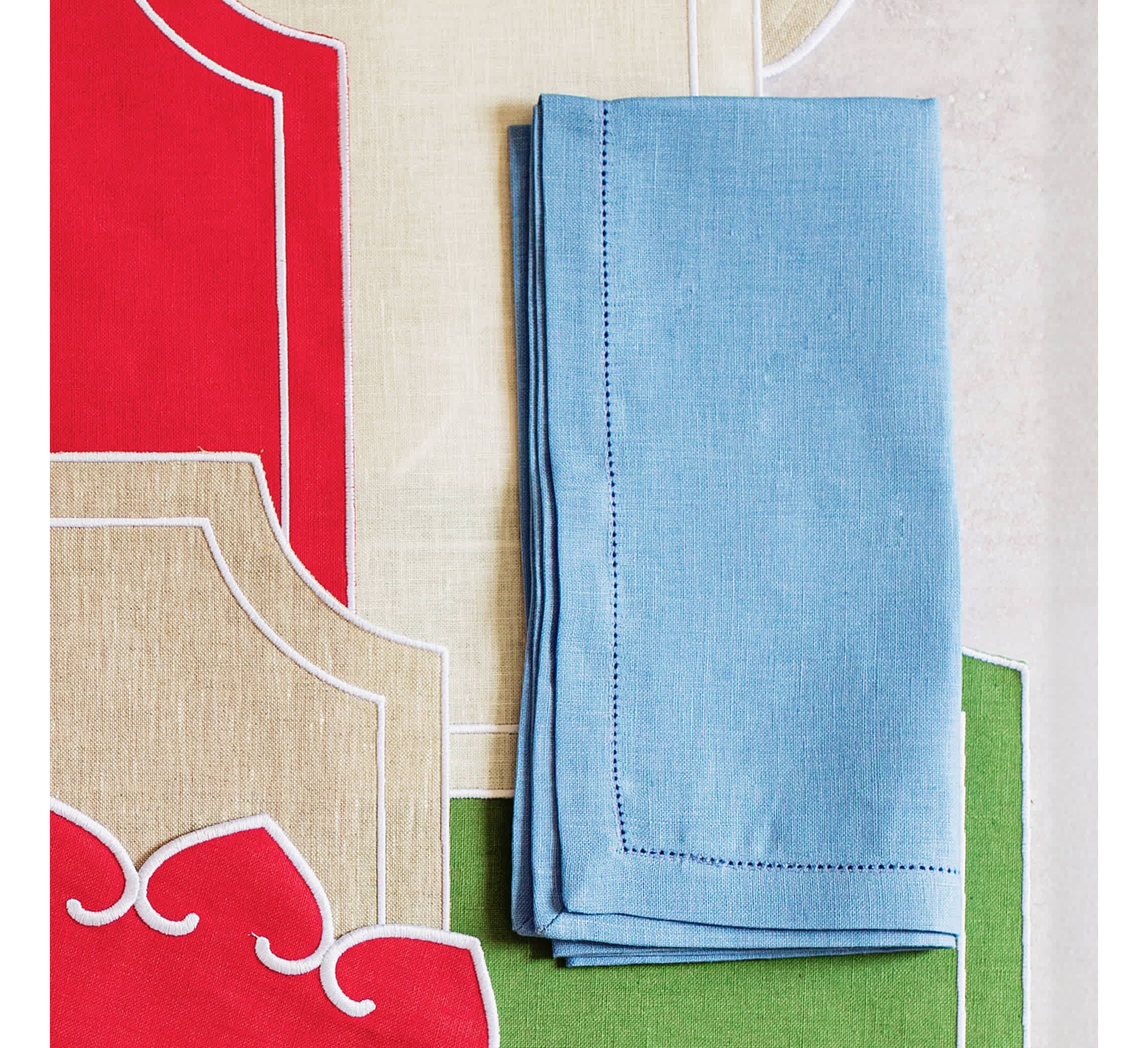 Tessuti Cornflower Blue Napkins - Set of 4