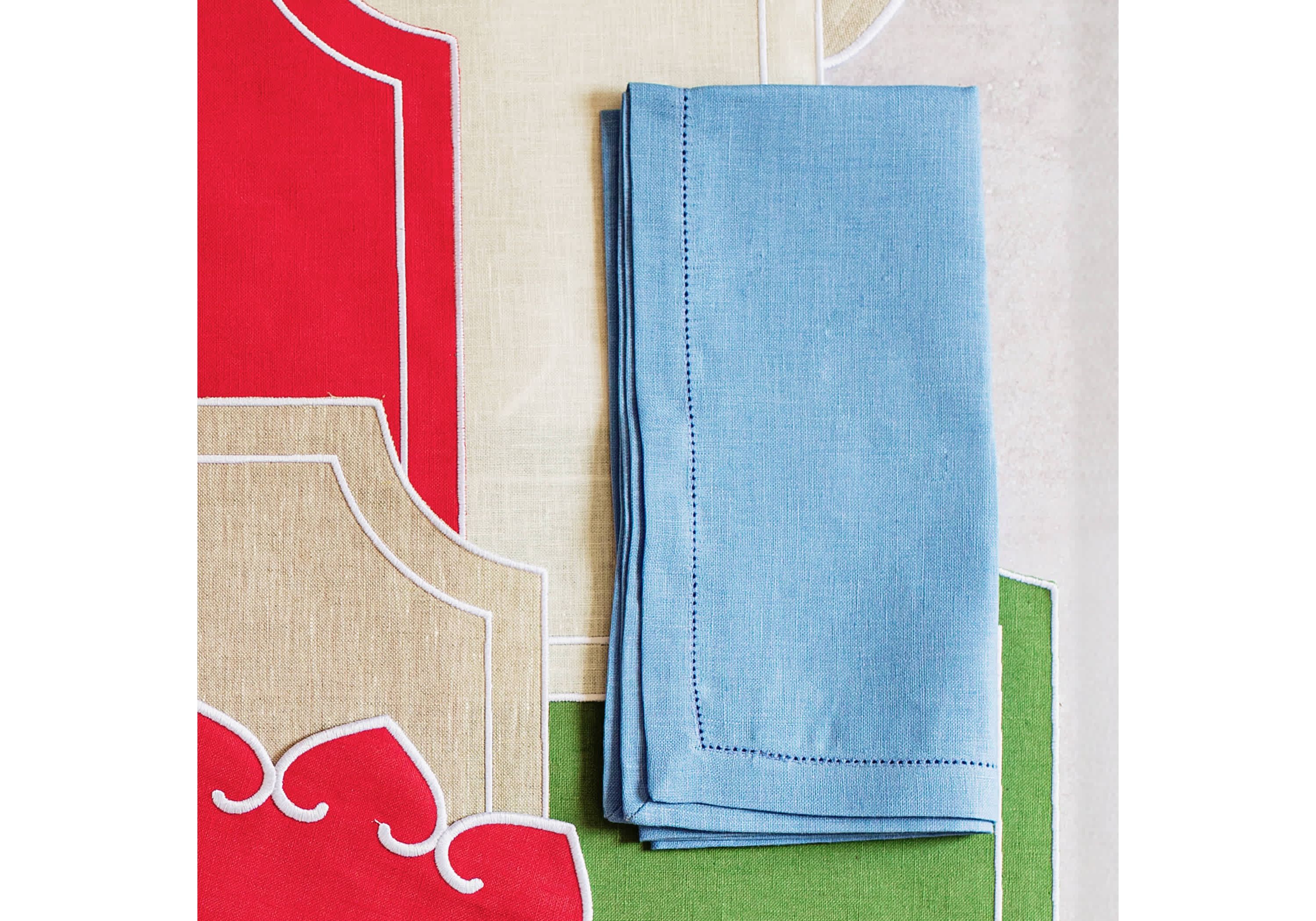 Tessuti Cornflower Blue Napkins - Set of 4