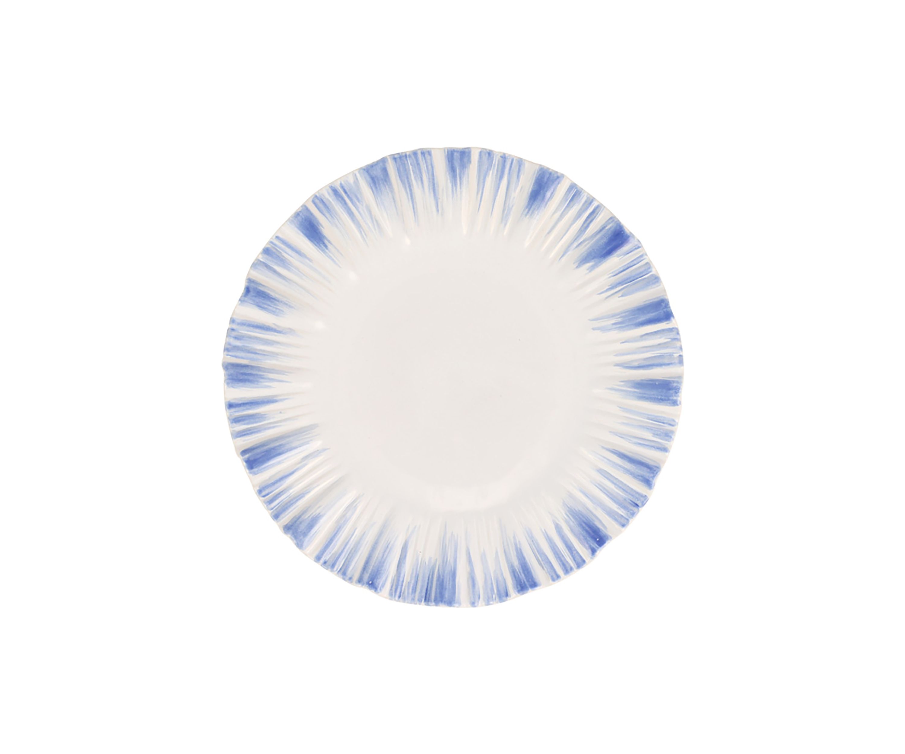 Bari Blue and White European Dinner Plate