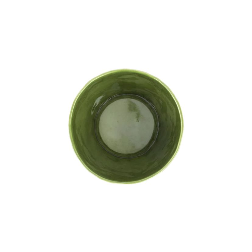 Viva Garden Green Embossed Leaves Cachepot
