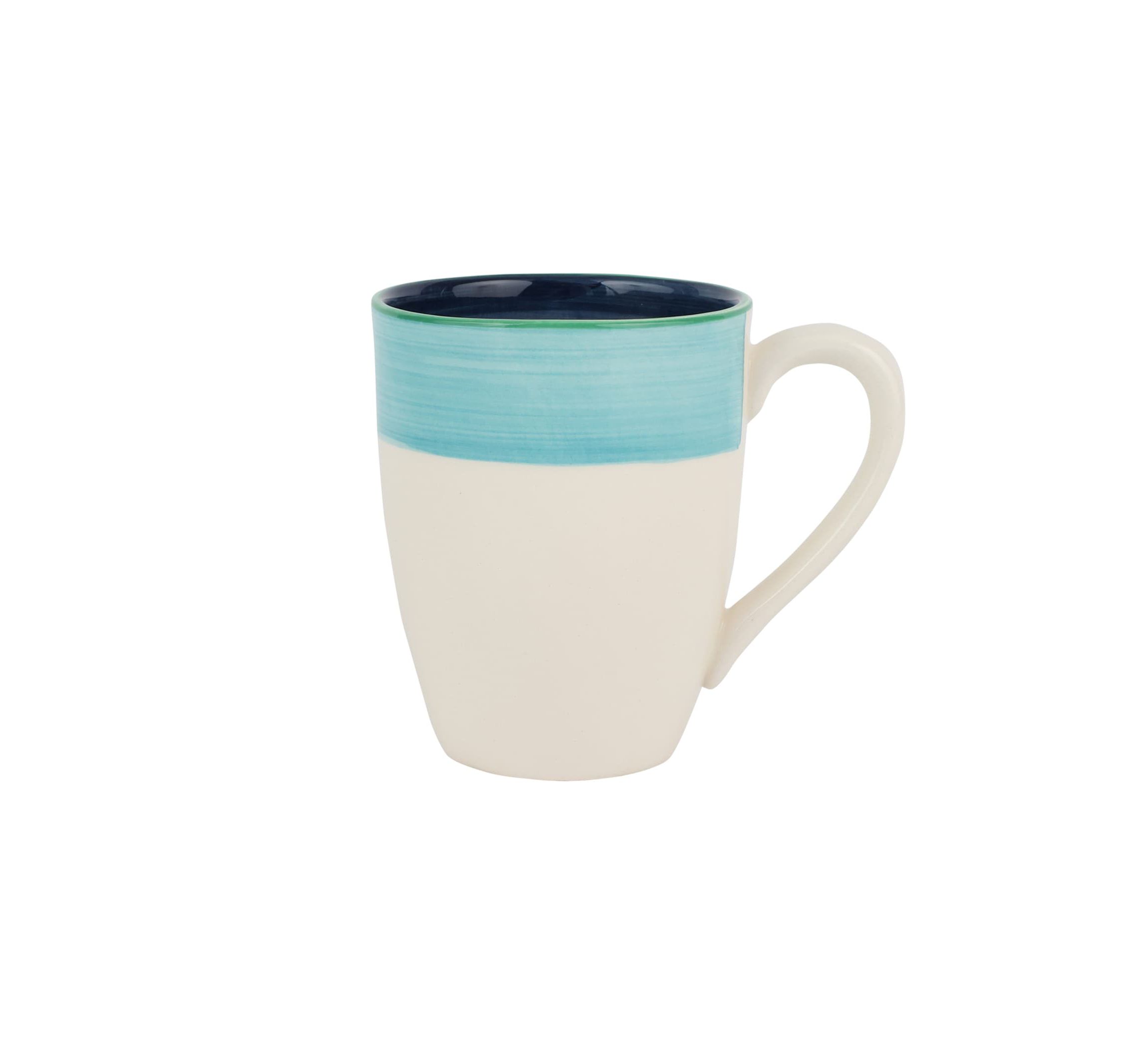 Lisbon Cobalt and Aqua Stripe Mug
