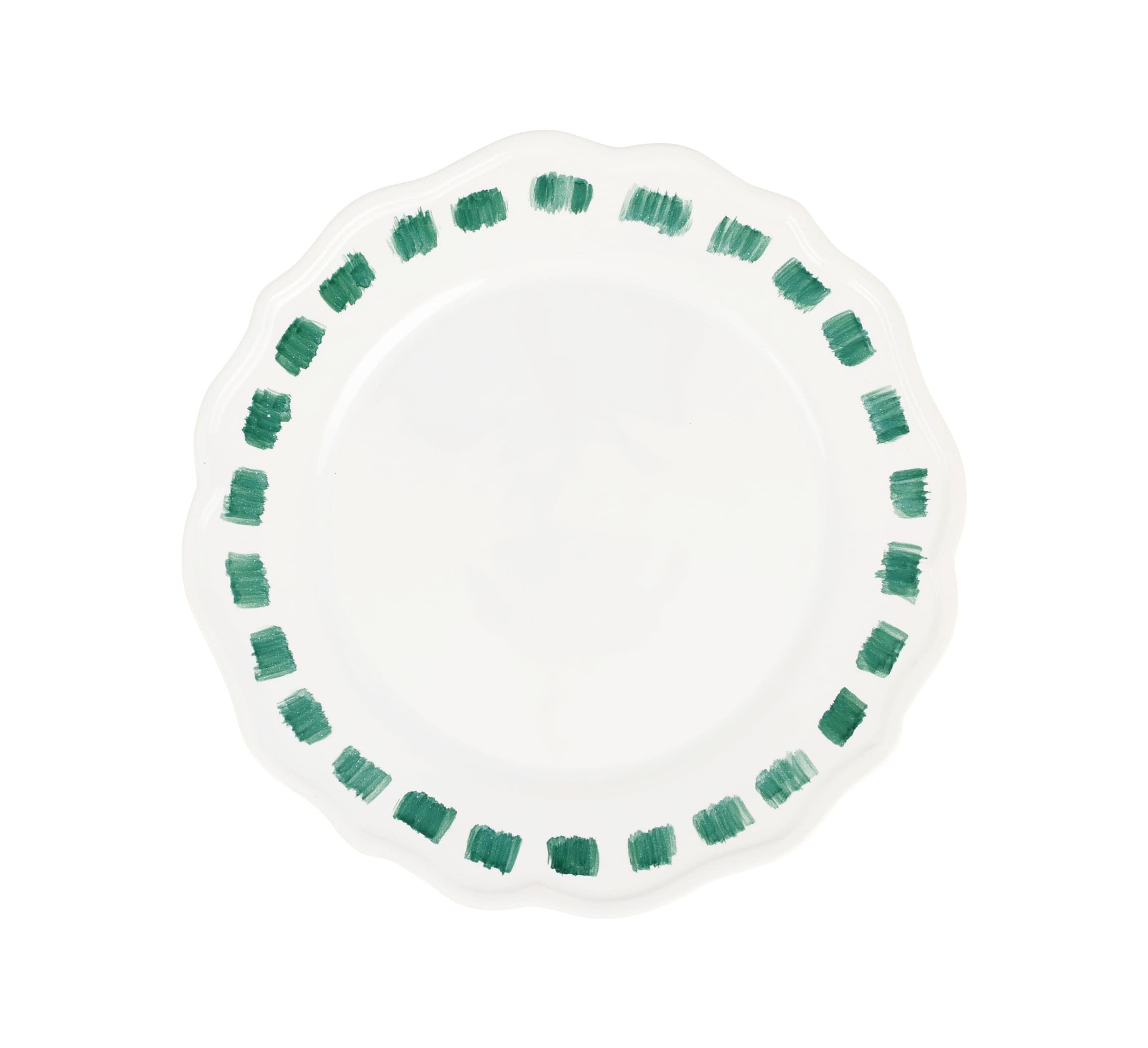Lisbon Green Stitch Dinner Plate