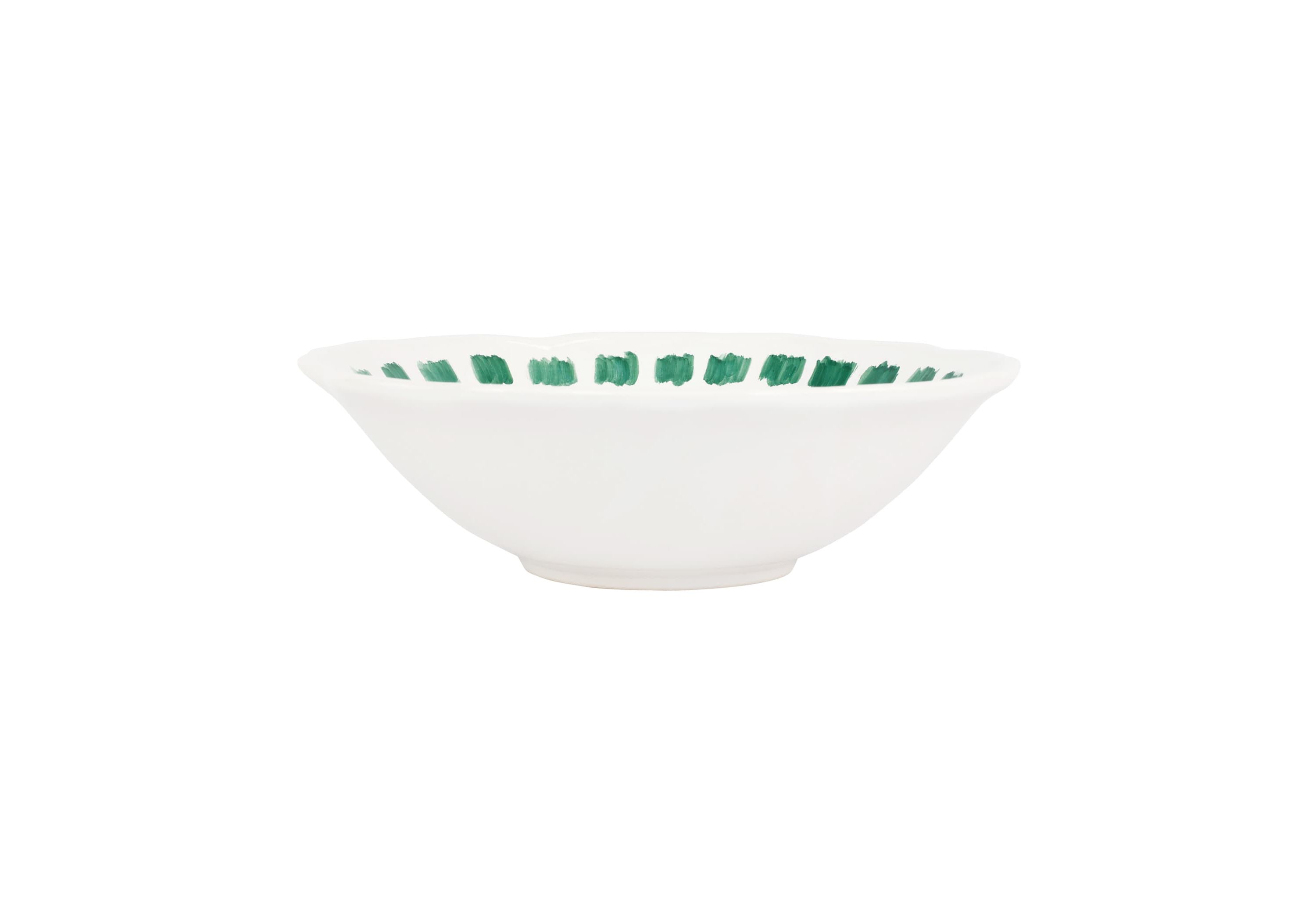 Lisbon Green Stitch Serving Bowl