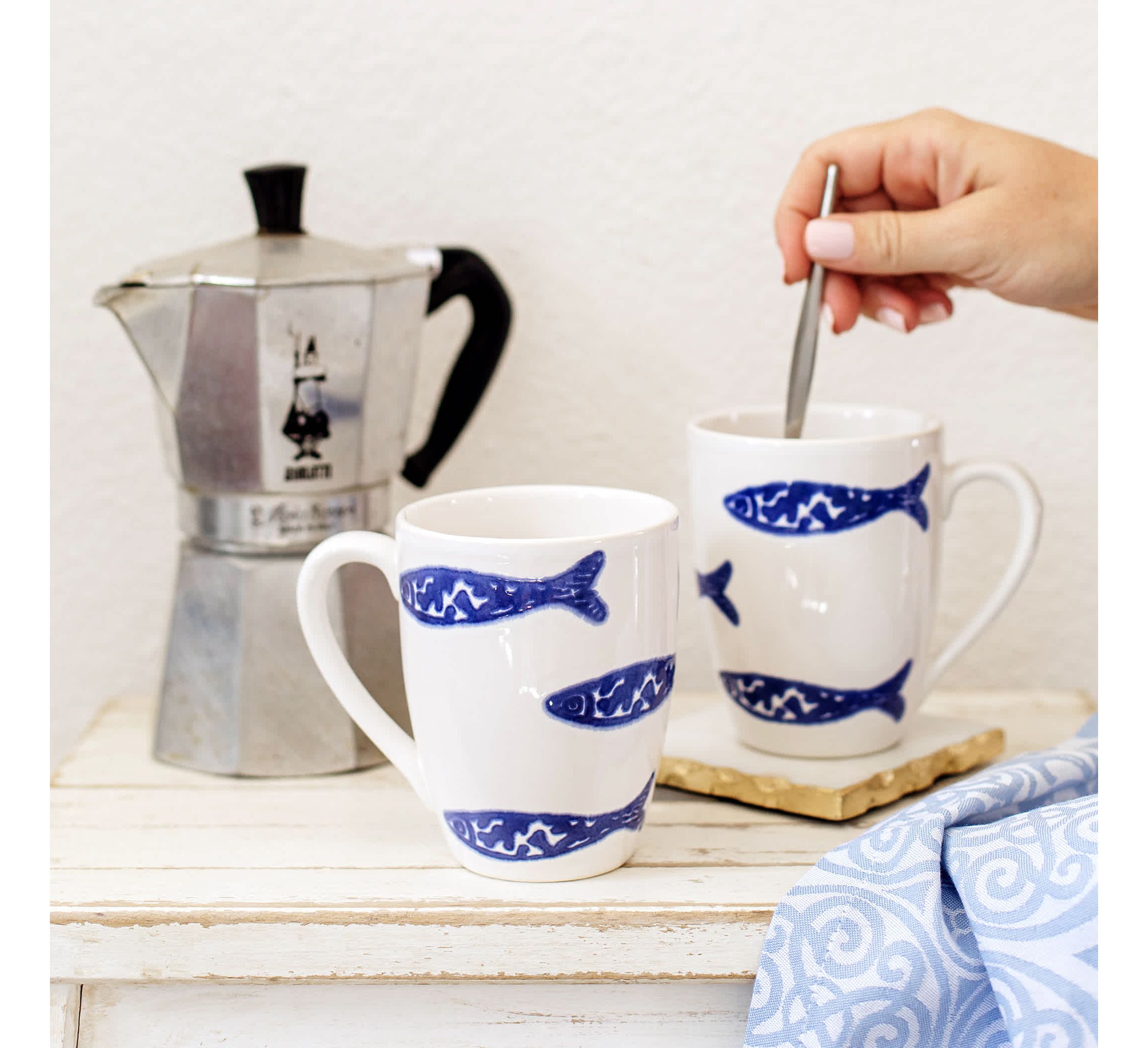 Santorini Minnows Mug