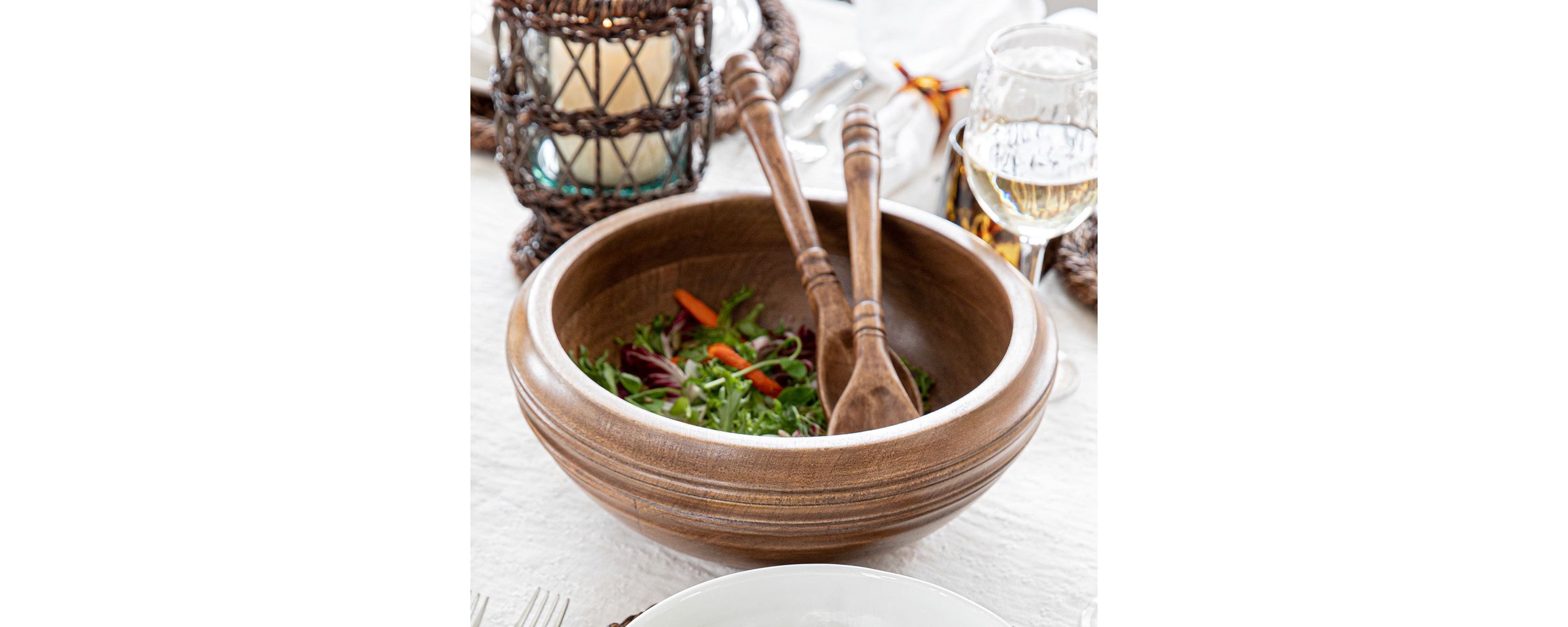 Bilbao Wood 12" Serving Bowl