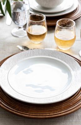 Blenheim Oak Dinner Plate - Whitewash