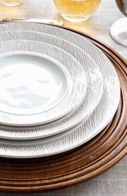 Blenheim Oak Dinner Plate - Whitewash