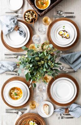 Blenheim Oak Dinner Plate - Whitewash