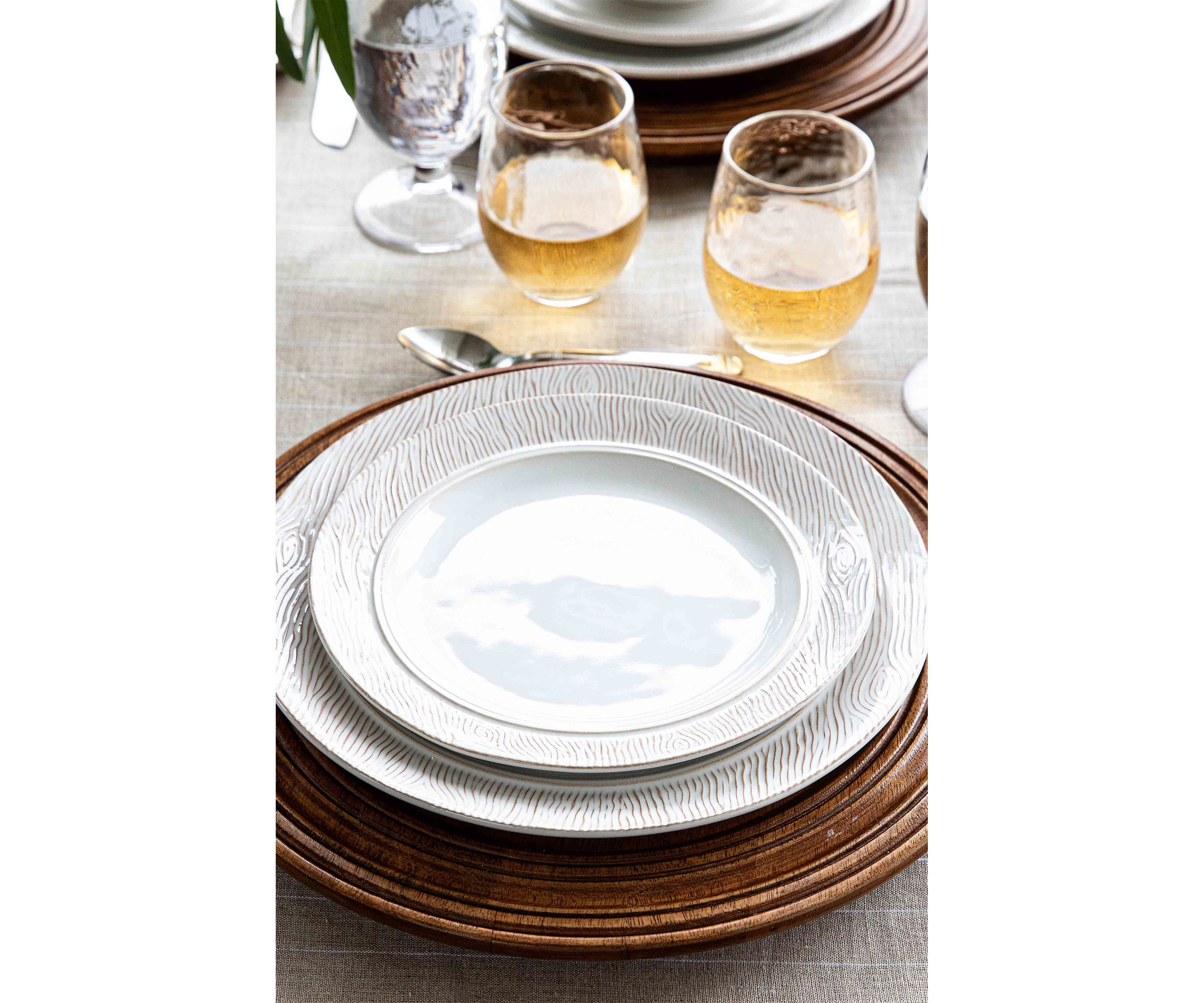 Blenheim Oak Dessert/Salad Plate - Whitewash