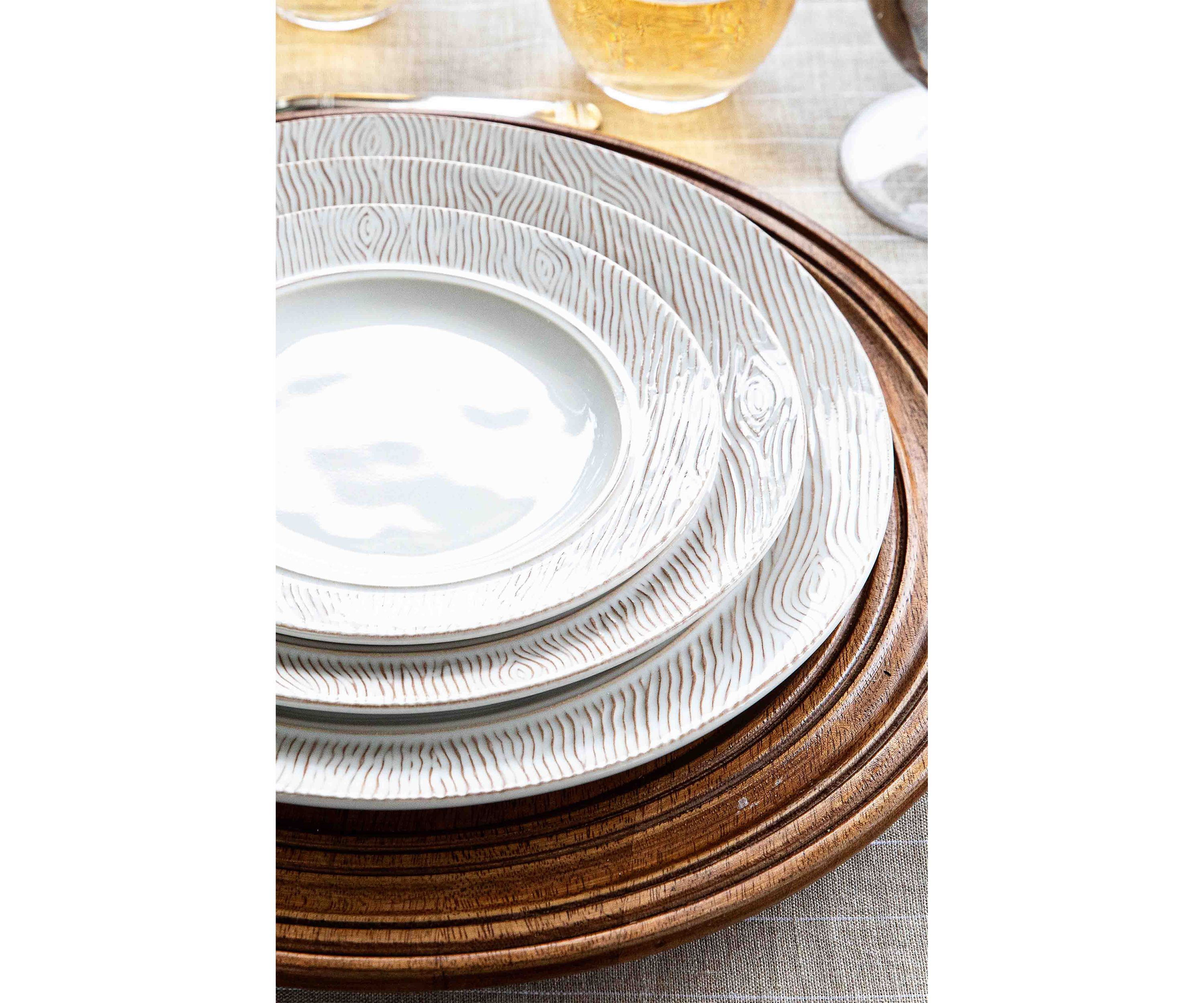 Blenheim Oak Dessert/Salad Plate - Whitewash