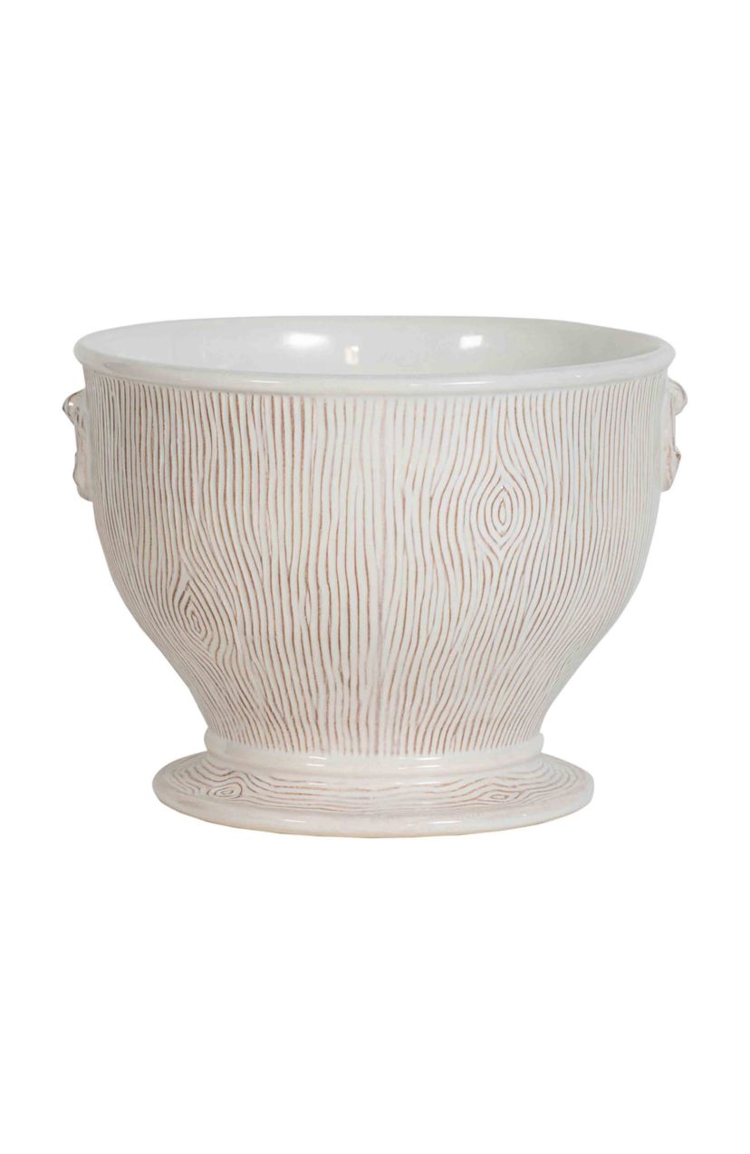 Blenheim Oak 9" Cachepot - Whitewash