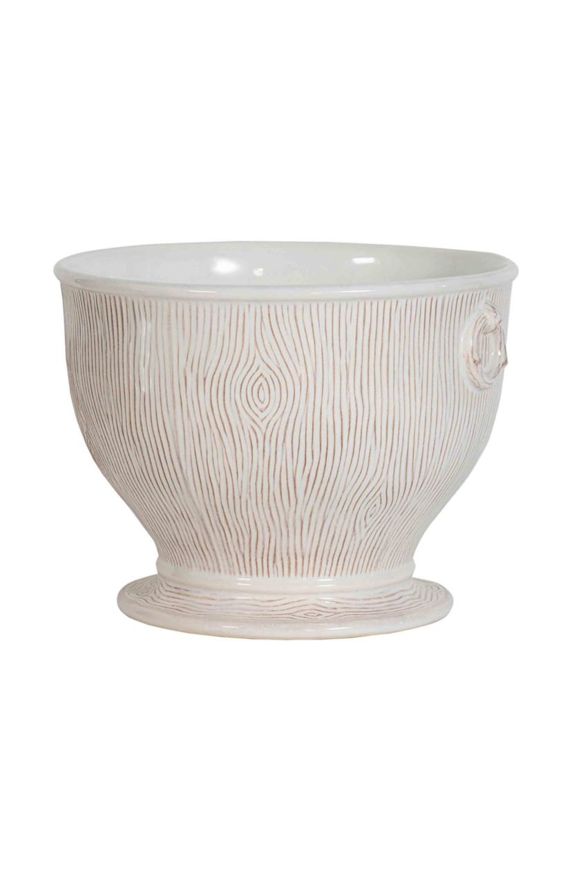 Blenheim Oak 9" Cachepot - Whitewash