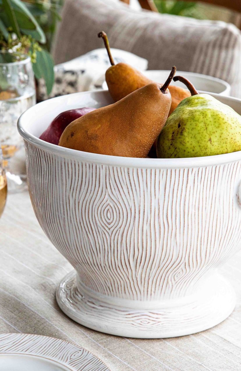 Blenheim Oak 9" Cachepot - Whitewash