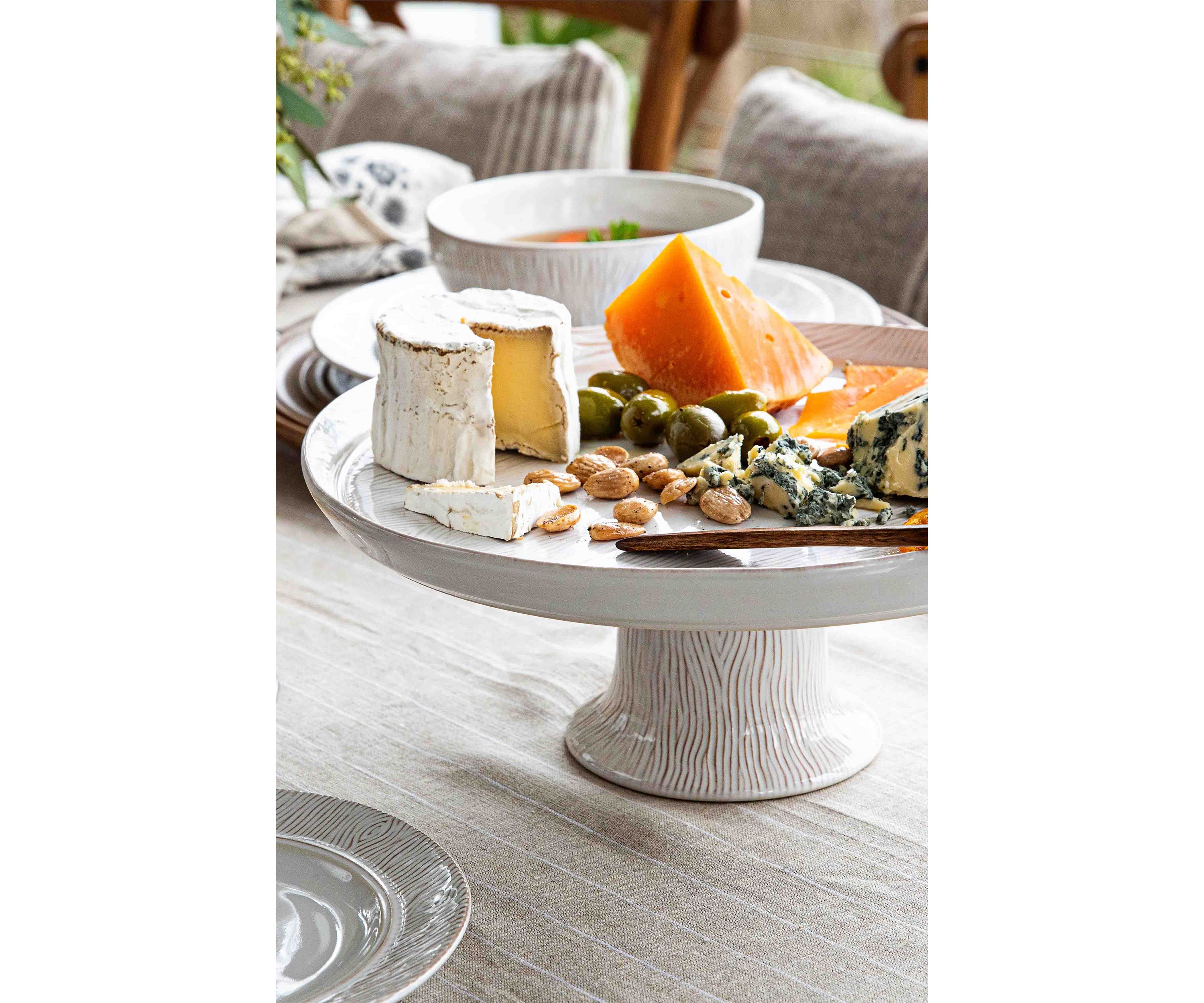 Blenheim Oak Cake Stand - Whitewash