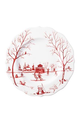 Juliska Country Estate Winter Frolic The Claus Christmas Day Ruby Dessert/salad Plate