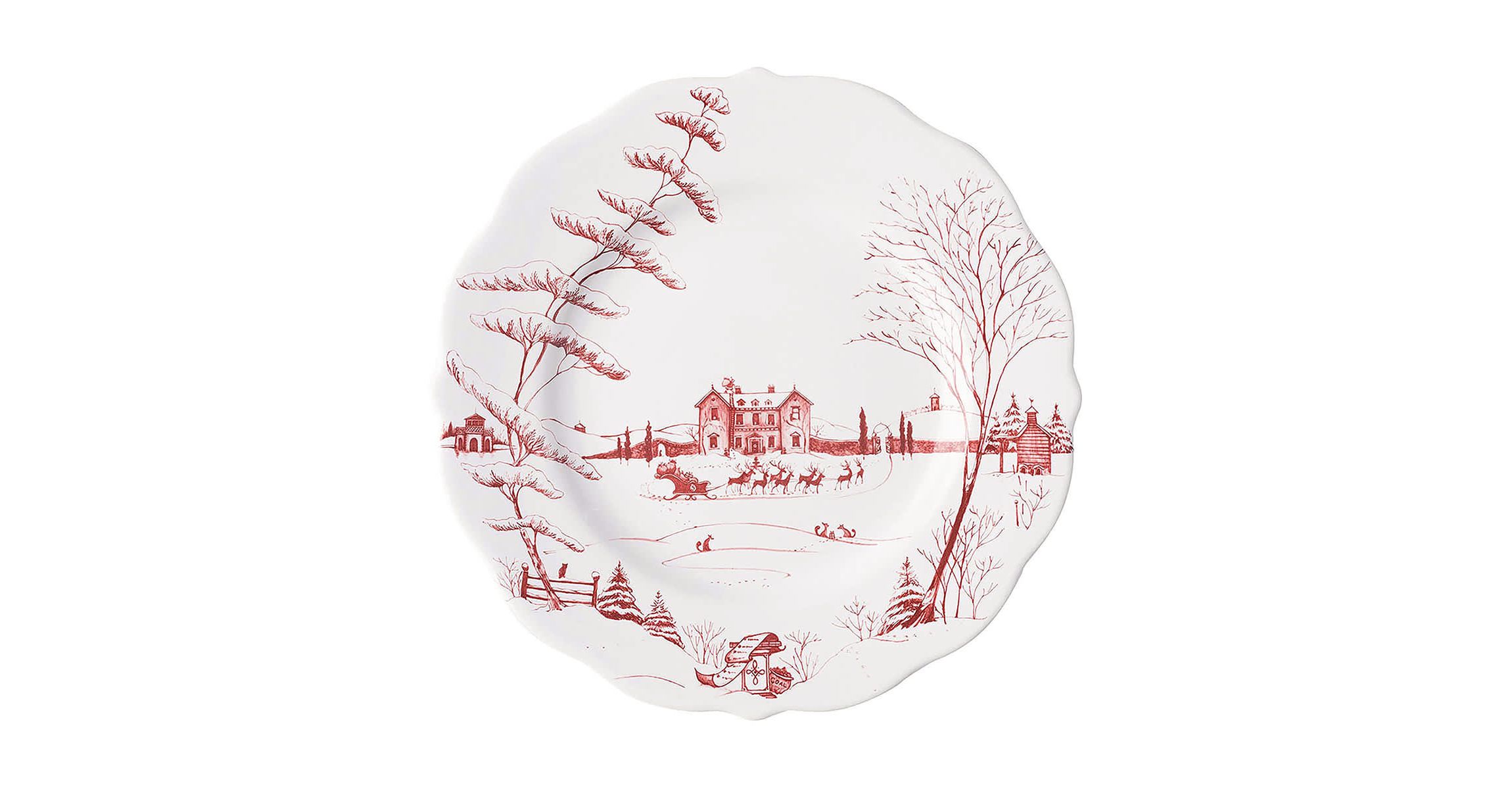Country Estate Winter Frolic 16pc Place Setting - Ruby