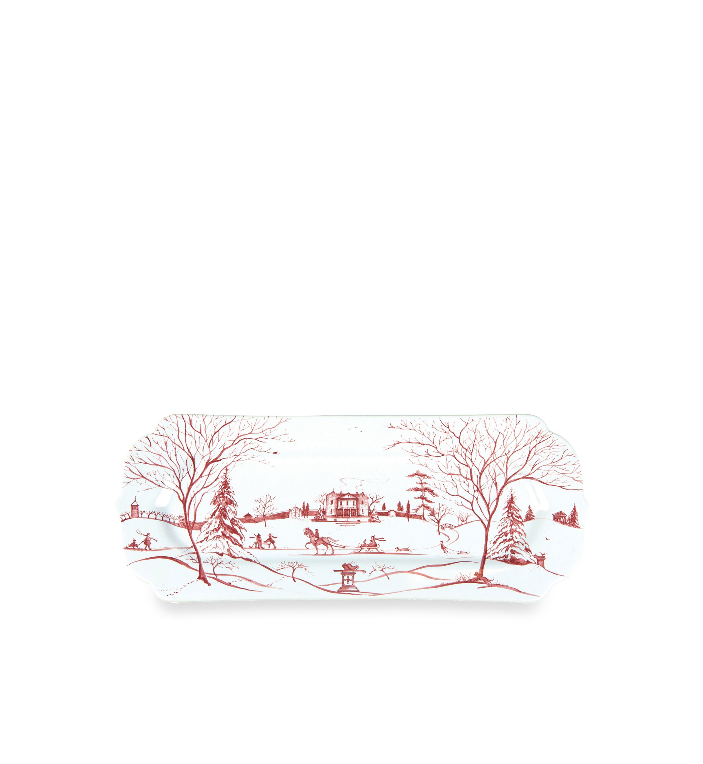 Winter Frolic Ruby Hostess Tray Main House