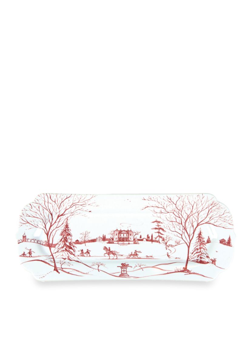 Winter Frolic Ruby Hostess Tray Main House
