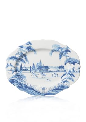 Country Estate Delft Blue 15-in. Stable Serving Platter