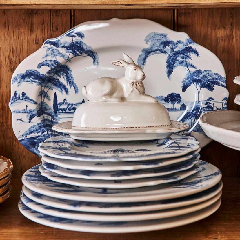 Country Estate 15" Platter - Delft Blue