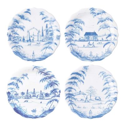 Juliska Country Estate Party Plate Assorted Set/4 - Delft Blue