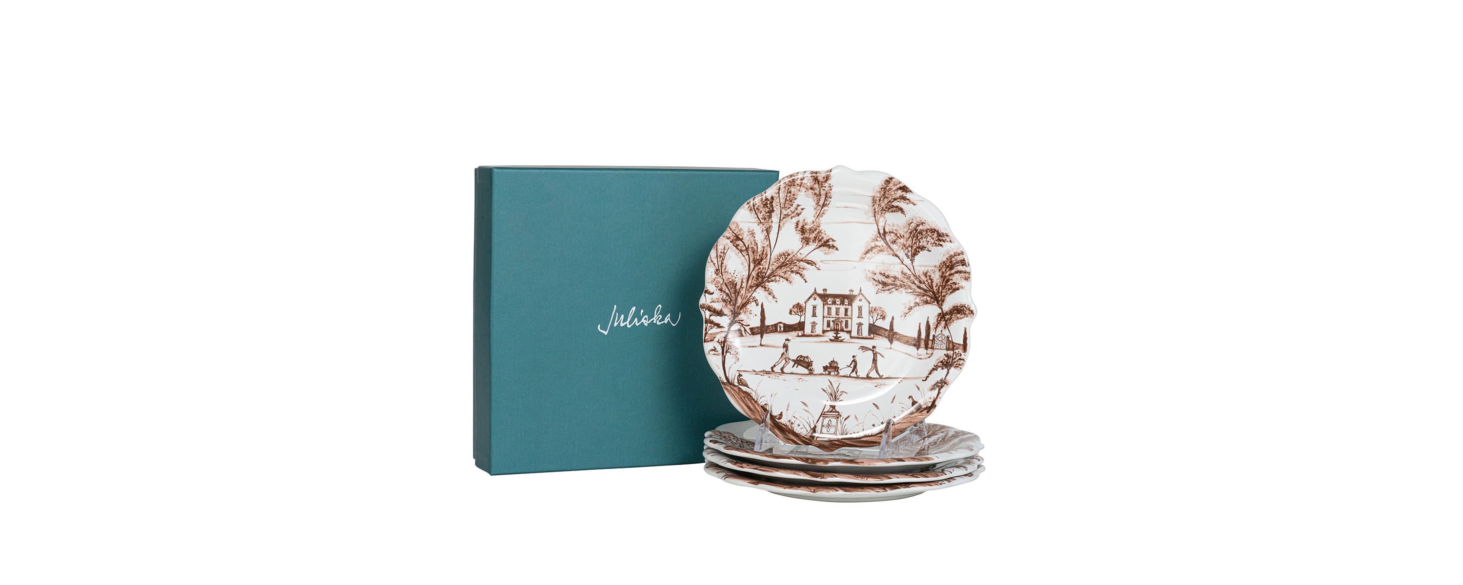 Country Estate Harvest Party Plate Assorted Set/4